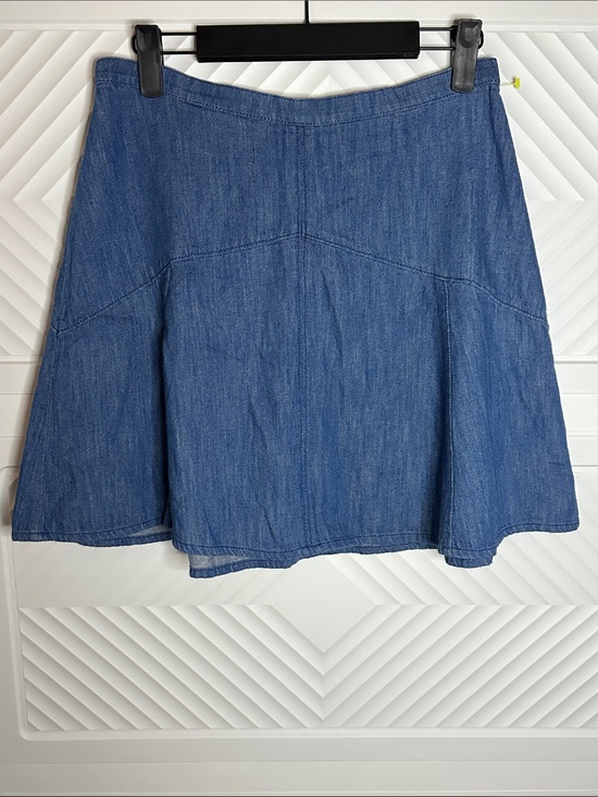 Madewell Dresses & Skirts - Madewell Blue Chambray Circle Skirt Linen Cotton Blend